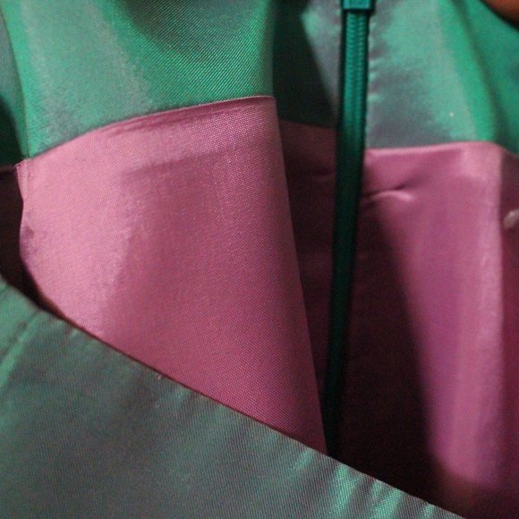 Vintage JS Collection | Teal Green - Magenta Skirt - Picture 5 of 6
